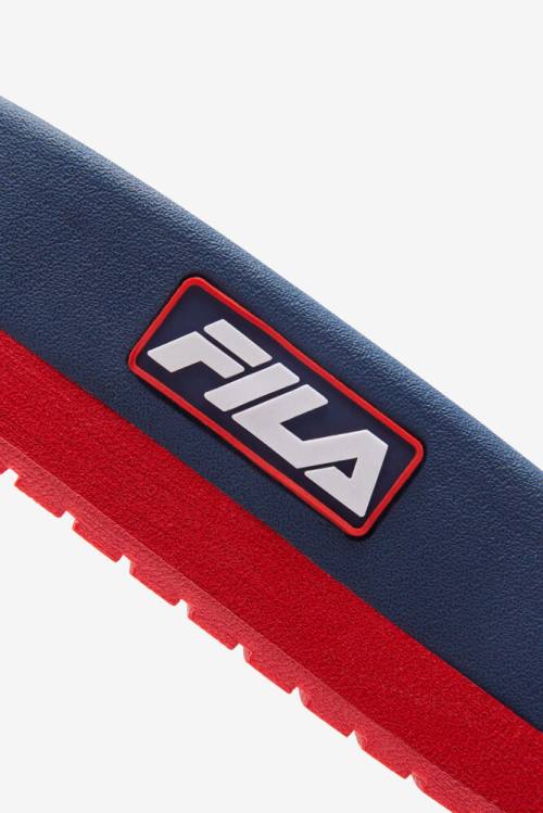 Blue / Red / White Men's Fila Lunar Slides | Fila862DR