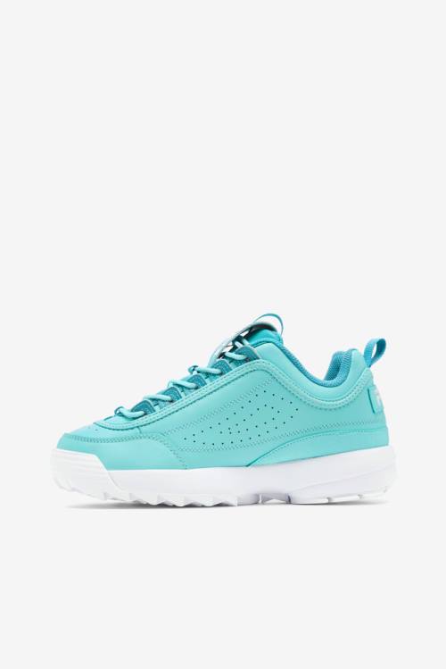 Blue / Turquoise / White Women's Fila Disruptor 2 Premium Sneakers | Fila872HK