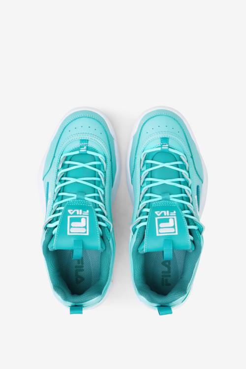 Blue / Turquoise / White Women's Fila Disruptor 2 Premium Sneakers | Fila872HK