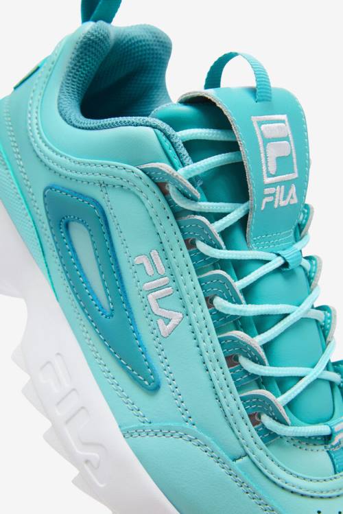 Blue / Turquoise / White Women's Fila Disruptor 2 Premium Sneakers | Fila872HK