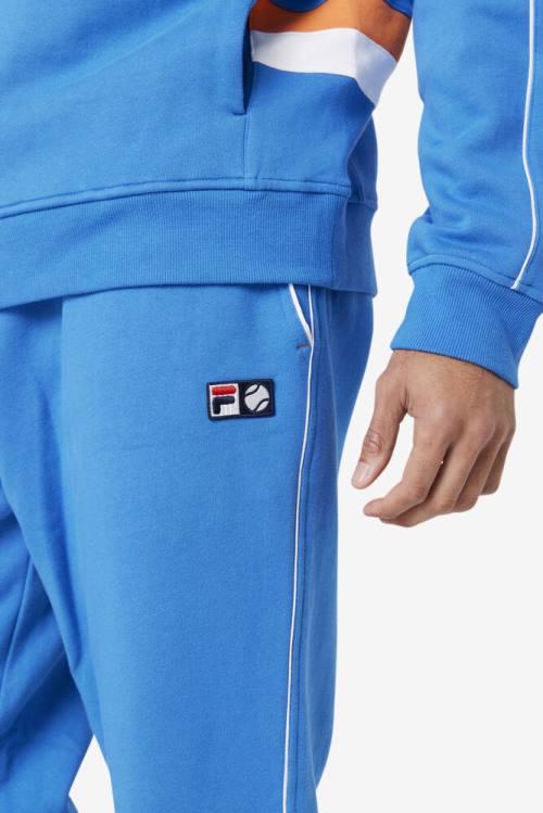 Blue / White / Coral Rose Men's Fila Townes Jogger Pants | Fila408OL