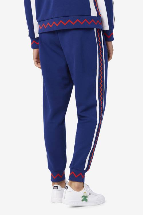 Blue / White Men's Fila X Rb Babar Evertt Jogger Pants | Fila648DL