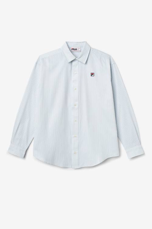 Blue / White Women\'s Fila Ariella Dress Shirts | Fila612GB