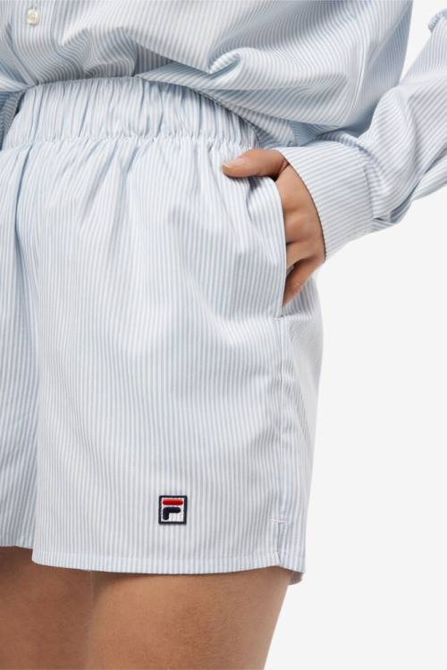 Blue / White Women's Fila Ariella Shorts | Fila085CE