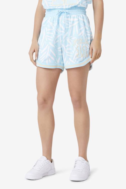 Blue / White Women's Fila Quincy Basketball Shorts | Fila273ZA