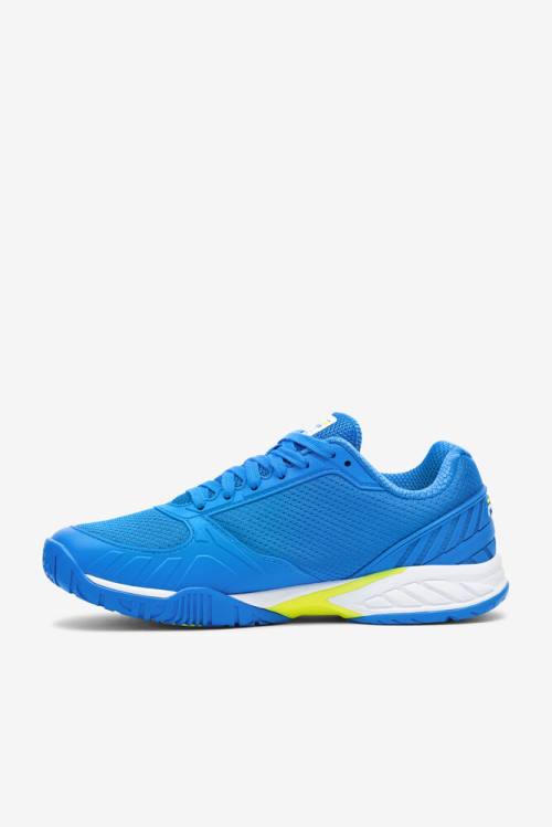 Blue / White / Yellow Men's Fila Volley Zone Sneakers | Fila386CP