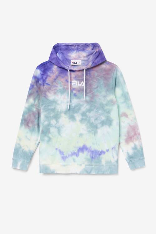 Blue Women\'s Fila Aerolynn Tie Dye Hoodie | Fila875RK