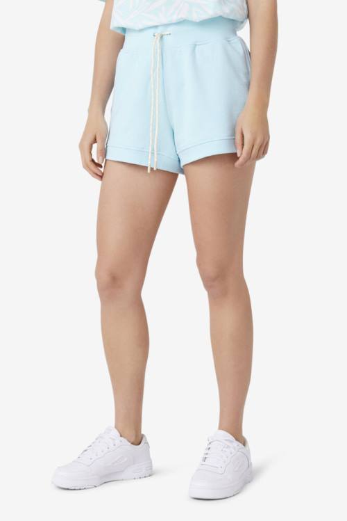 Blue Women's Fila Evangeline Terry Shorts | Fila905NQ