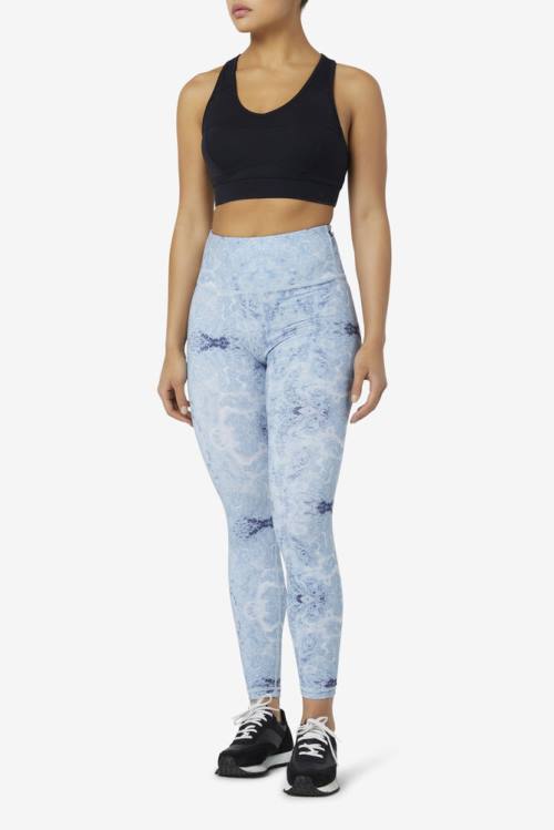 Blue Women's Fila Forza Sleek 7/8 Leggings | Fila783NG