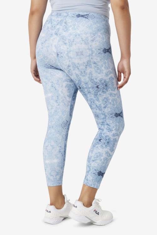 Blue Women's Fila Forza Sleek 7/8 Leggings | Fila960IU