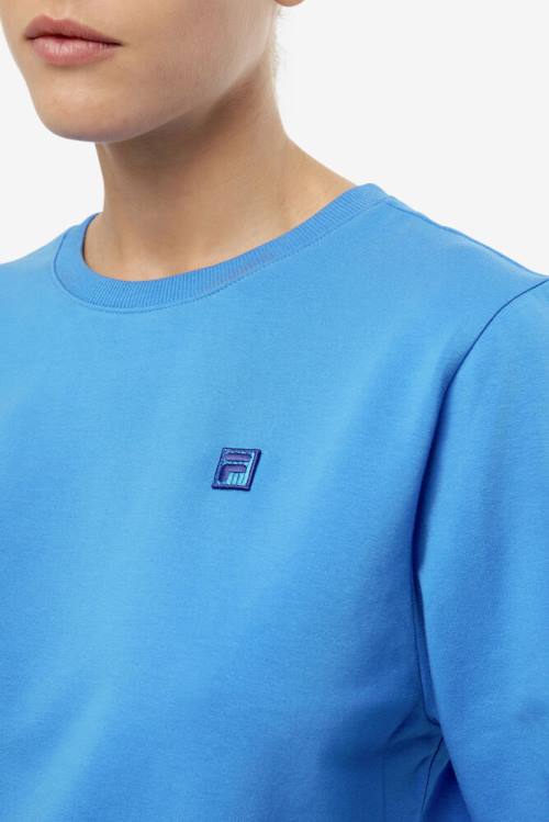 Blue Women's Fila Kaydence Crew Sweatshirts | Fila240WG