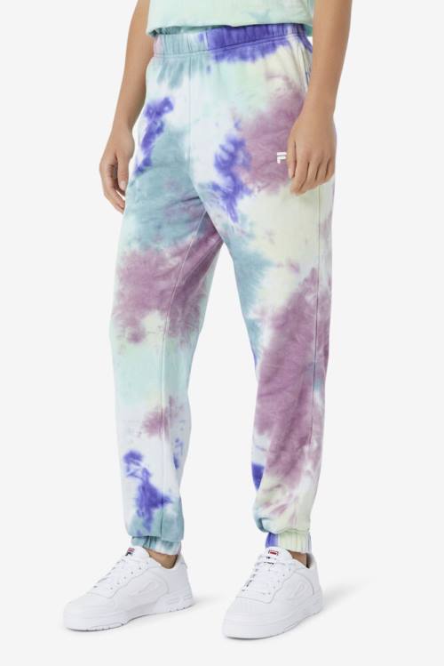 Blue Women's Fila Raleigh Tie Dye Jogger Pants | Fila352HJ