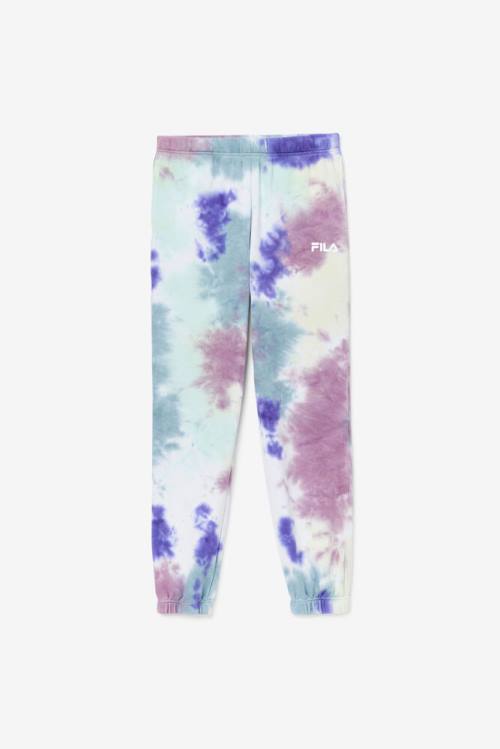 Blue Women\'s Fila Raleigh Tie Dye Jogger Pants | Fila352HJ