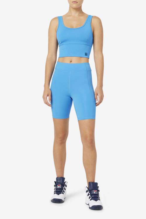 Blue Women's Fila Tiana Bike Shorts | Fila638TZ