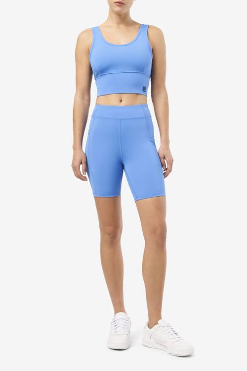 Blue Women's Fila Tiana Bike Shorts | Fila726QG