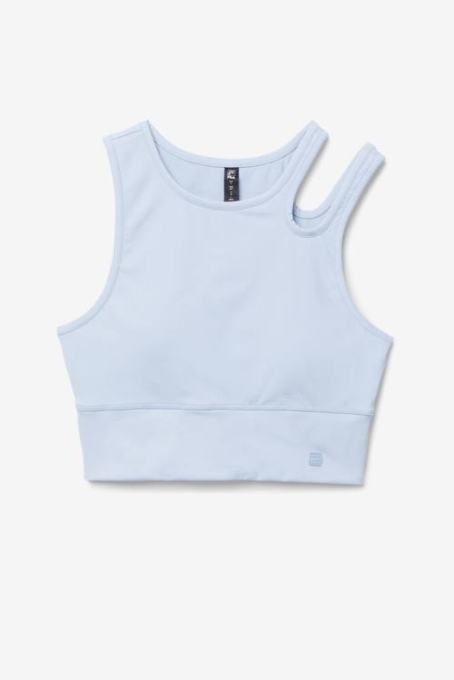 Blue Women\'s Fila Uplift Slice Crop Bra Sports Tops | Fila126TS