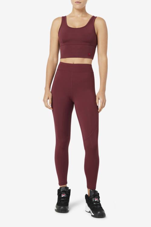 Brown Women's Fila Emerie Leggings | Fila257LT