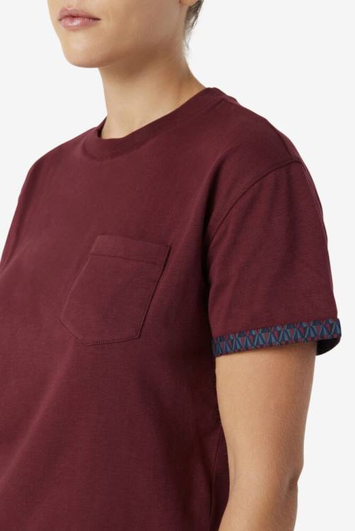 Brown Women's Fila Sloane Tee T Shirts | Fila815DX