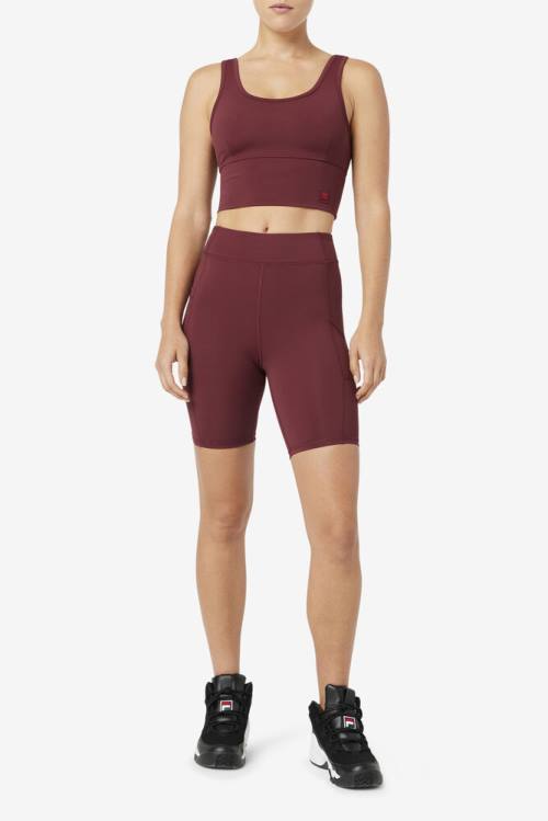 Brown Women's Fila Tiana Bike Shorts | Fila140XL