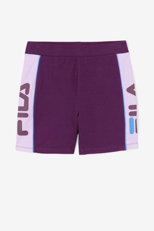 Burgundy Women\'s Fila Davina Bike Shorts | Fila617KI