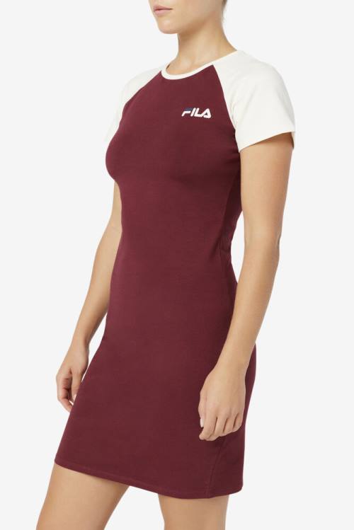 Burgundy Women's Fila Kyra Dress | Fila321NF