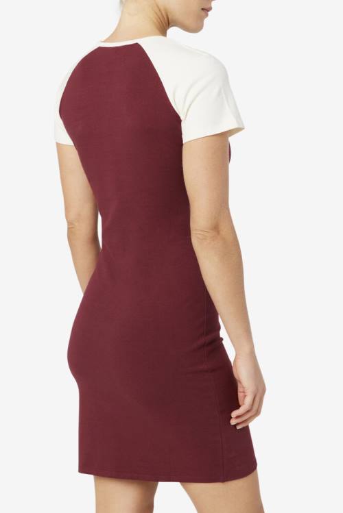 Burgundy Women's Fila Kyra Dress | Fila321NF