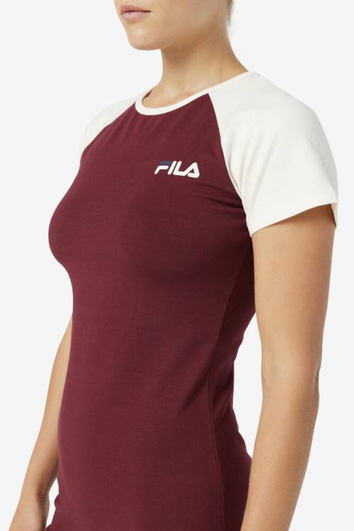 Burgundy Women's Fila Kyra Dress | Fila321NF