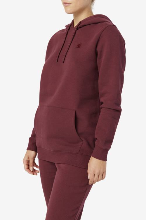 Burgundy Women's Fila Lylah Hoodie | Fila976GT