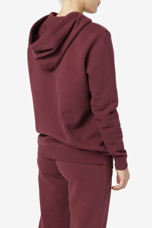 Burgundy Women's Fila Lylah Hoodie | Fila976GT