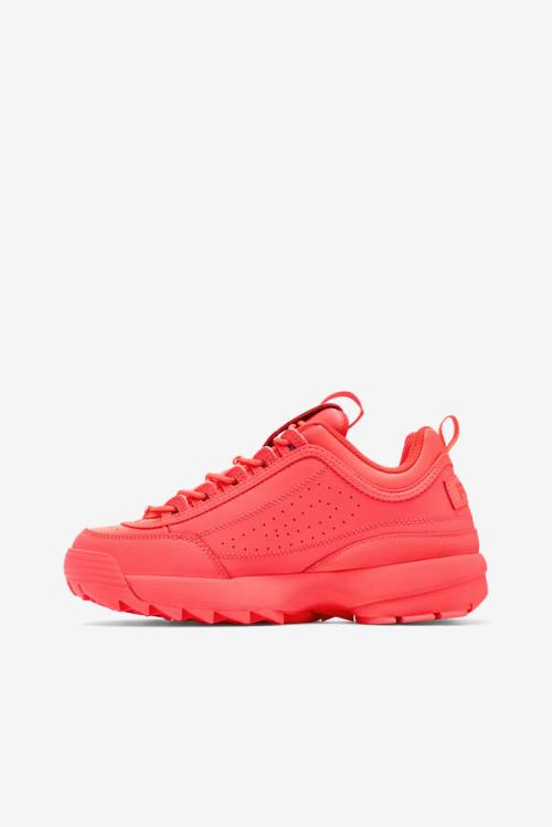 Coral / Coral / Coral Women's Fila Disruptor 2 Premium Sneakers | Fila287CZ