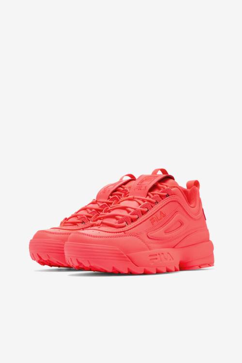 Coral / Coral / Coral Women's Fila Disruptor 2 Premium Sneakers | Fila287CZ