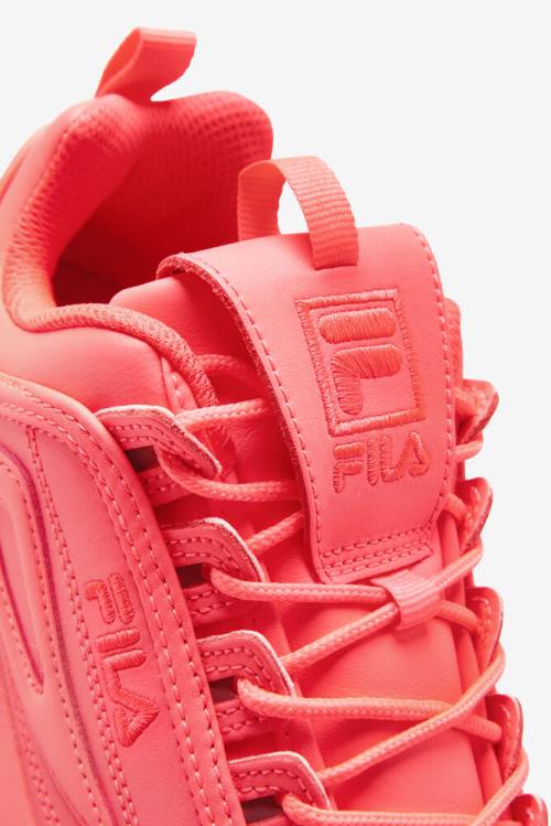 Coral / Coral / Coral Women's Fila Disruptor 2 Premium Sneakers | Fila287CZ