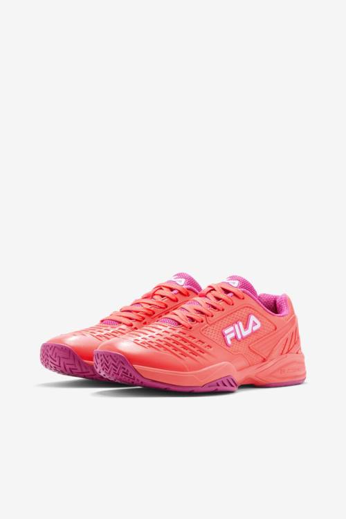 Coral / Fuchsia / White Women's Fila Axilus 2 Energized Tennis Shoes | Fila910RC