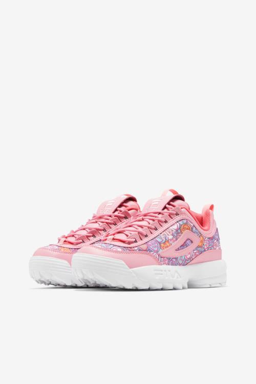 Coral Pink / Rose / White Women's Fila Disruptor 2 Valentine's Day Sneakers | Fila427EQ