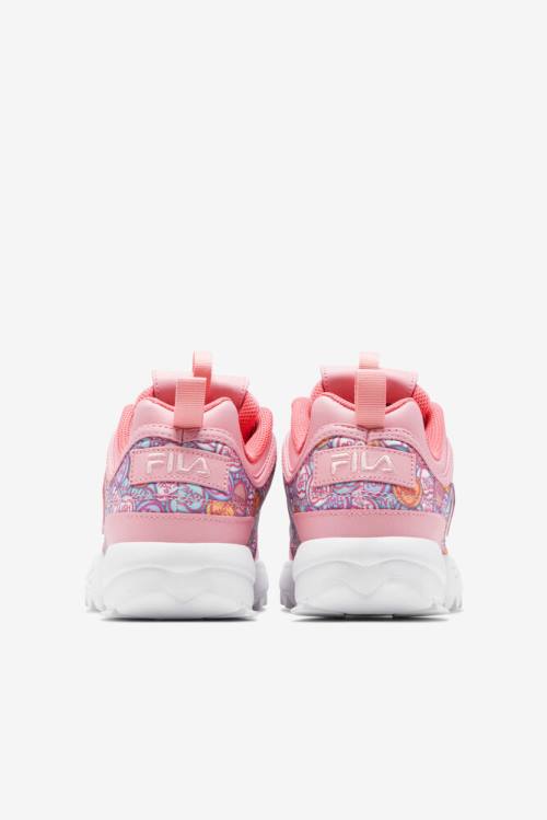 Coral Pink / Rose / White Women's Fila Disruptor 2 Valentine's Day Sneakers | Fila427EQ