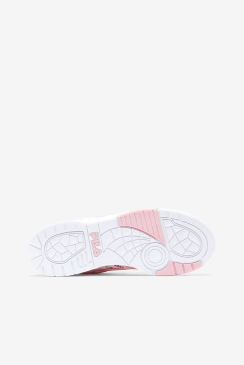 Coral Pink / White Women's Fila Lnx-100 Chain Stitch Sneakers | Fila649NE