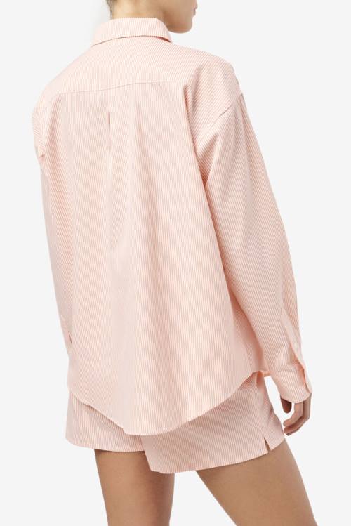 Coral / White Women's Fila Ariella Dress Shirts | Fila730HK