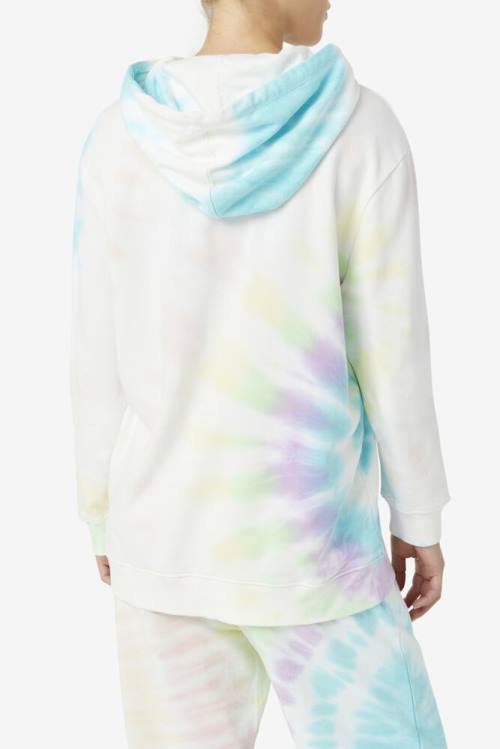 Cream Women's Fila Aerolynn Tie Dye Hoodie | Fila643YE