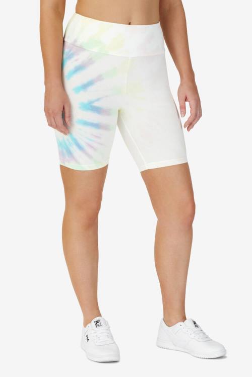 Cream Women's Fila Taima Tie Dye Bike Shorts | Fila735XP