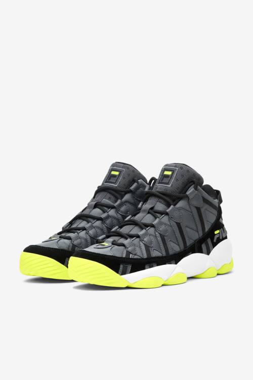 Dark Grey / Black / Yellow Men's Fila Stackhouse Spaghetti Sneakers | Fila275ES