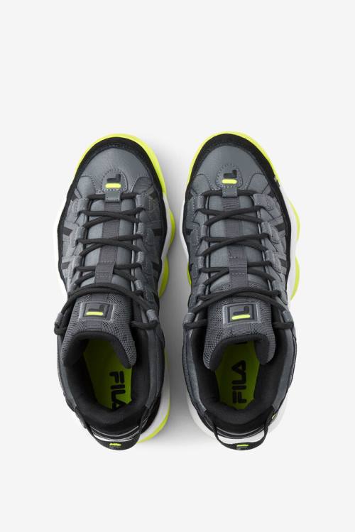 Dark Grey / Black / Yellow Men's Fila Stackhouse Spaghetti Sneakers | Fila275ES