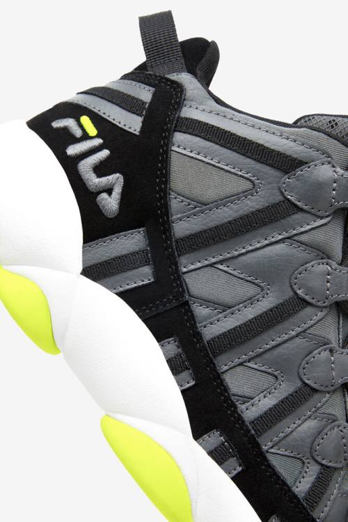 Dark Grey / Black / Yellow Men's Fila Stackhouse Spaghetti Sneakers | Fila275ES