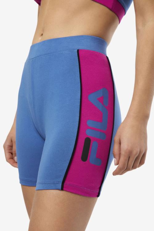 Deep Blue Women's Fila Davina Bike Shorts | Fila074PR