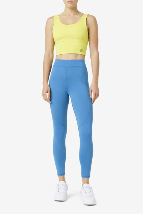 Deep Blue Women's Fila Emerie Leggings | Fila947UY