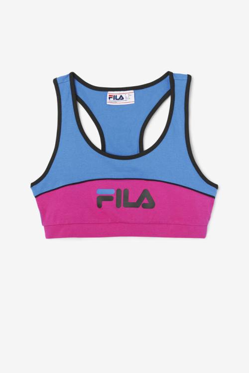 Deep Blue Women\'s Fila Kairi Bra Sports Tops | Fila529LK