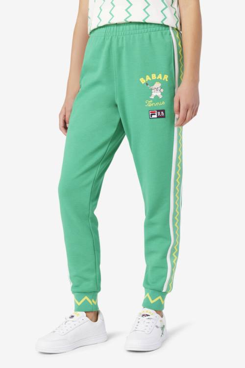 Deep Mint / White Men's Fila X Rb Babar Evertt Jogger Pants | Fila527TC