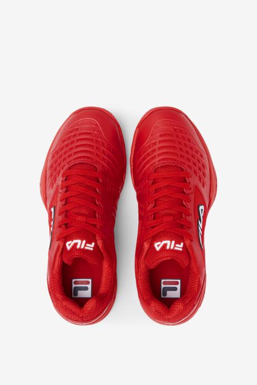 Deep Red / White / Navy Women's Fila Axilus 2 Energized Tennis Shoes | Fila871TN