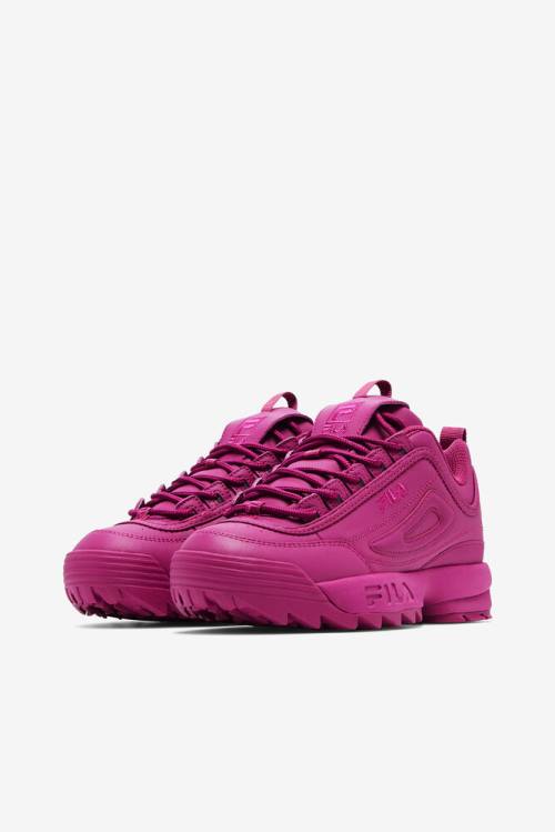 Fuchsia / Fuchsia / Fuchsia Women's Fila Disruptor 2 Premium Sneakers | Fila418UQ