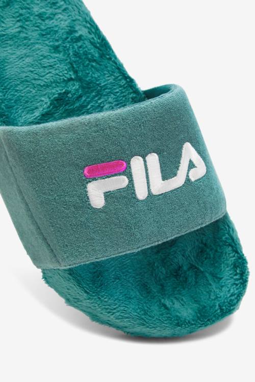 Fuchsia Purple / White Women's Fila Terry Drifter Slides | Fila859PV