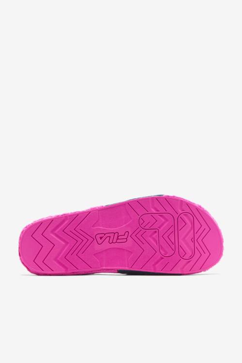 Fuchsia Purple / Yellow Women's Fila Terry Drifter Slides | Fila274PQ